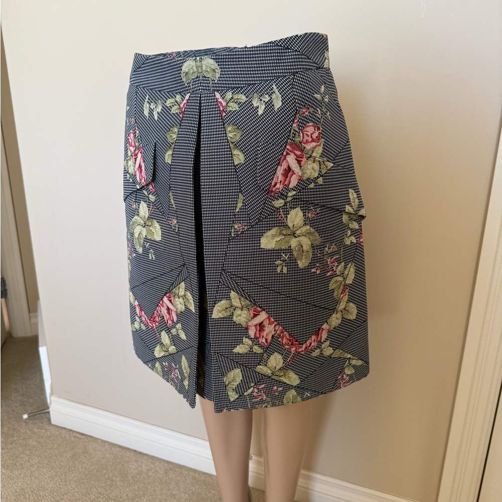 Alexander McQueen Floral Jacquard Skirt